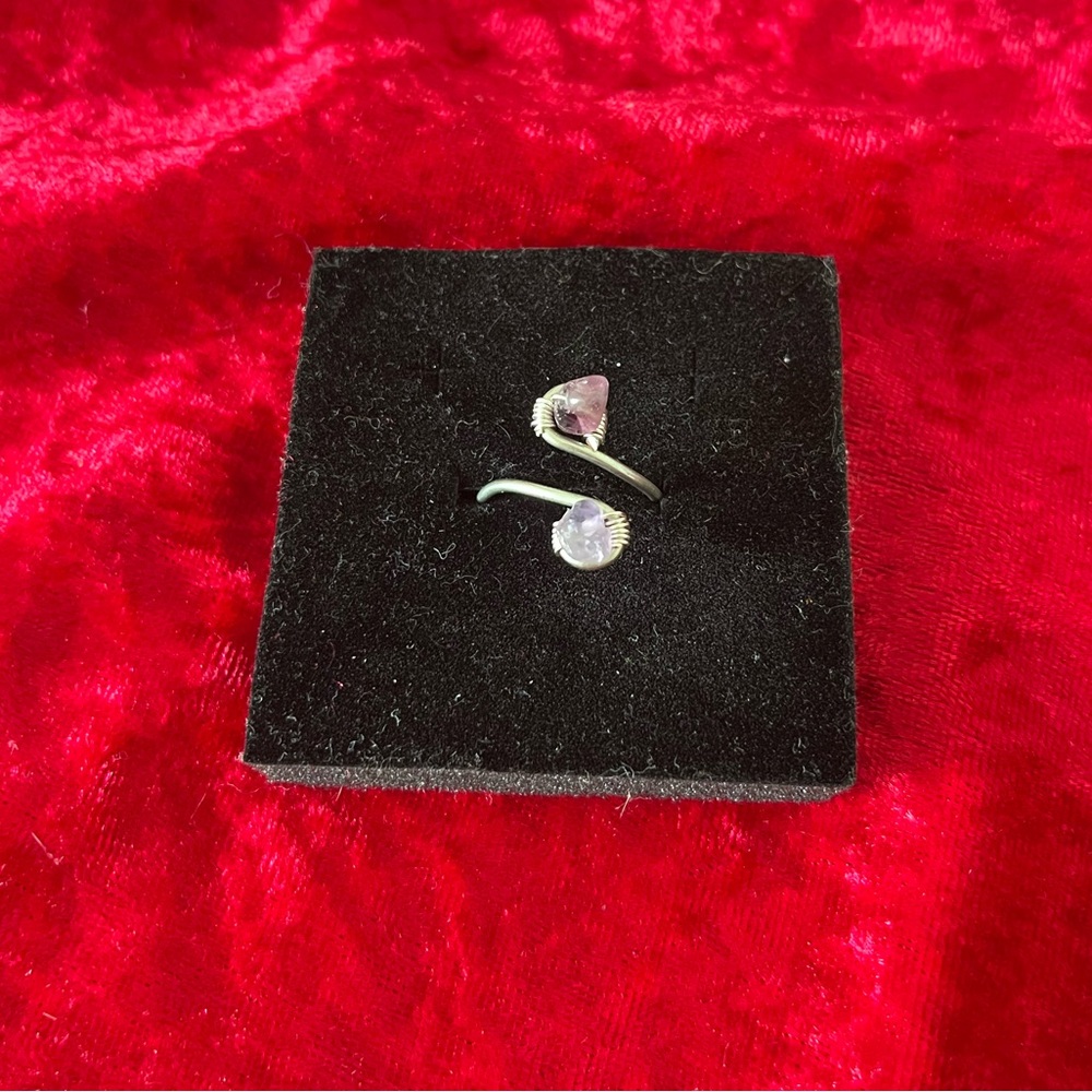Handmade Crystal Amethyst Ring